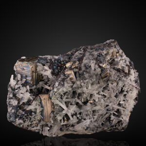 Pyrite, Quartz, Hubnerite