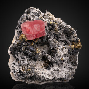 Rhodochrosite, Chalcopyrite, Sphalerite, Tetrahedrite